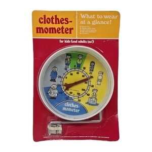Clothes-Mometer Vintage 1977 Outdoor Thermometer What to Wear For Kids USA New